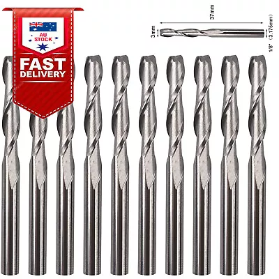 Router Kit 3mm (10 Bits) 1/8  (3.175mm)  End Mill CNC Upcut Spiral HSS Drill Bit • $21.98