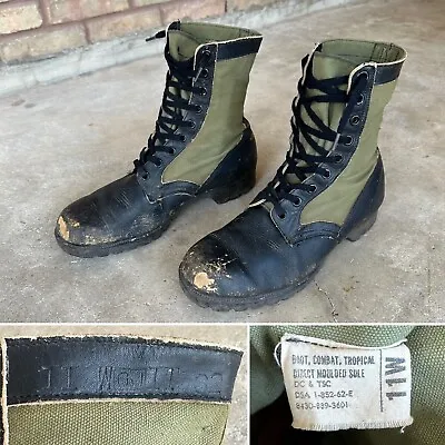 1962 Vtg US Army 1st Pattern ARVN ADVISOR Combat Tropical 11 W Jungle Boots 60s • $591.85