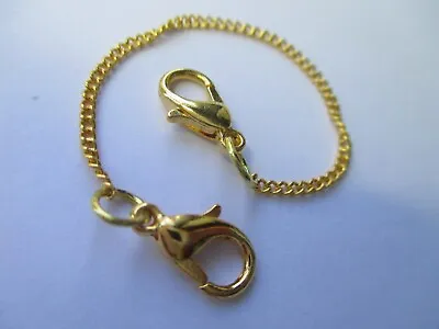 UK Jewellery 2 Pieces Of 10 Cm Gold Curb Link Necklace  Extension Extender Chain • £3.25