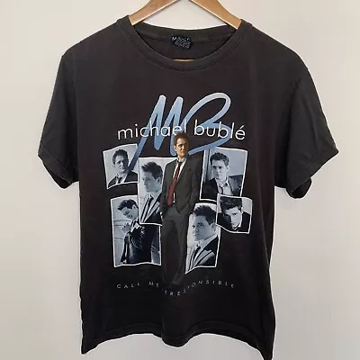 Michael Buble T-shirt 2008 Tour Size Medium Majic Vtg Style Crooner Music • £17.99