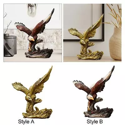 Resin Figurine Modern Eagle Statue For Housewarming Table • £14.52