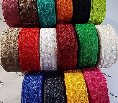 £1.85 • Buy 1 Yard Beautiful Embroidered Pattern Lace Trimming Ribbon Net Wedding Dress
