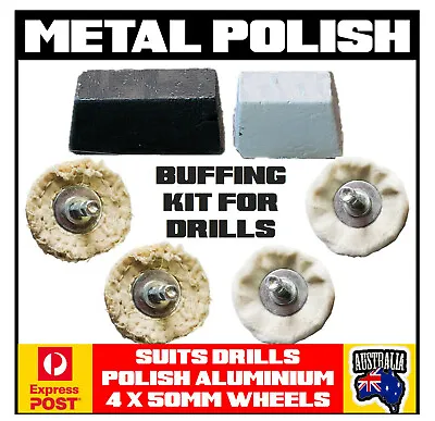 Metal Aluminium Alloy Polishing Kit Buffing Wheels For Car Boat Golf Club Bike • $69.95