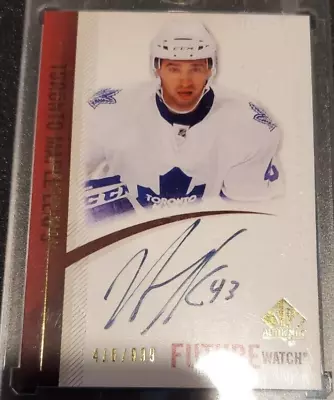 Nazem Kadri 2010-11 Future Watch Auto Rookie Hockey Card #416/999 • $50