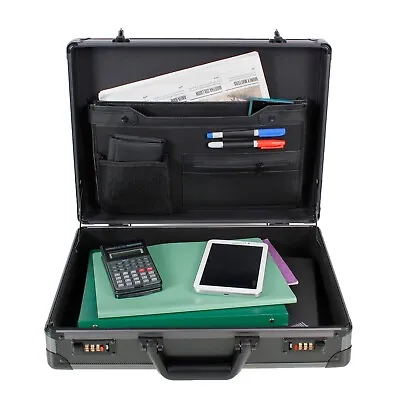 Executive Aluminium Briefcase Business Office Travel Work Laptop Attaché Bag • £44.90