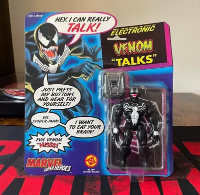 ToyBiz Marvel Spider-Man Electronic Venom Talks Vintage 1991 Action Figure  • $5