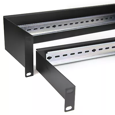 DIN Rail Rack Mounting Bracket 1U/2U For 19 Inch Rack Networking Data Cabinets • £19.62