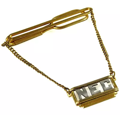 Swank Vintage 1930s 40s Tie Chain Letters NEC Initials Monogram • $17.50