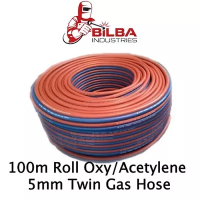 100 Meter Roll OXY ACETYLENE  5mm TWIN GAS HOSE  • $420