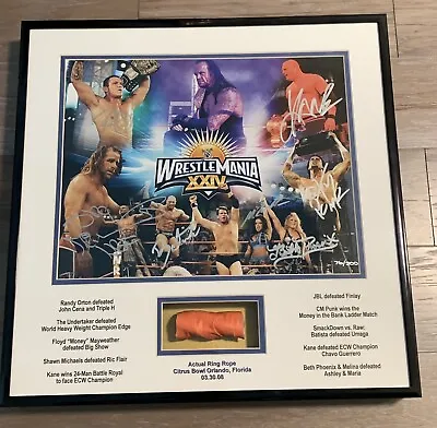 $799.99 • Buy WWE Wrestlemania 24 Winners Plaque Signed Autographed WCOA XXIV 38 HBK CM PUNK