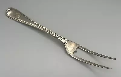 1840 Mary Chawner London Solid Silver Military Fiddle Thread Eagle Meat Fork • £39.57