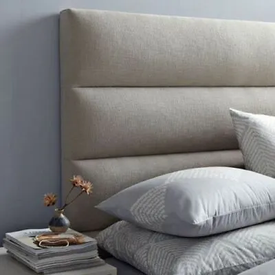 New Modern Linear 3 Line Chenille Headboard - 26  - Various Colours - ALL SIZES • £52.99