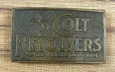 Vintage Colt Revolvers The Worlds Right Arm Belt Buckle • $14.97