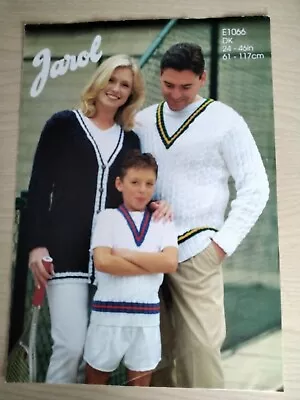 £0.99 • Buy Jarol Knitting Pattern No E1066. Sports Sweater, Slipover, Cardigan. DK. 24-46  