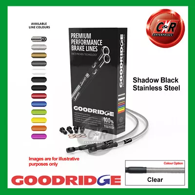 Fits KAWASAKI Z1000ST(E1) 1979 Goodridge Black S/Steel Clear Front Brake Hoses • £123.98