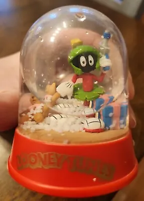 Marvin Martian With Teddy Bear 1998 Matrix Plastic Snow Globe Looney Tunes Vtg • $34.99