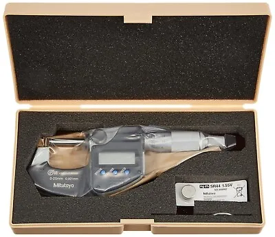 Mitutoyo Metric Digital Tube Wall Thickness Micrometer 0-25mm Cylindrical Anvil • $249.95