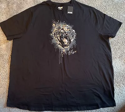 Jacamo Men’s T-shirt Black Size 3XL BNWT Tiger Foil Motif • £4.50