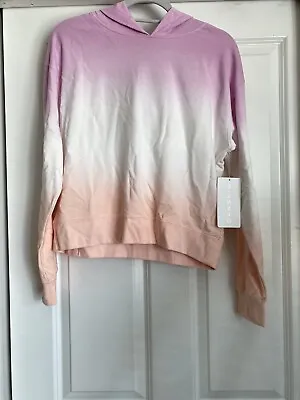 $25 • Buy New Danskin Size Small Pink White Peach Ombre Hoodie Sweatshirt