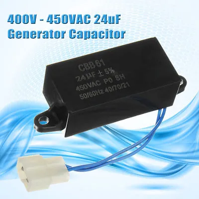 24uF CBB61 Generator Capacitor 450V AC For Brushless Gas Diesel Generator Best S • £23.99