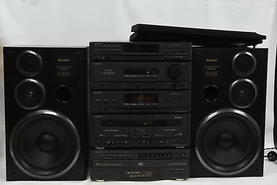 Vintage Sony HST-A30 Stereo HiFi System + 5 CD Playe With Phono Input + Speakers • $499.95