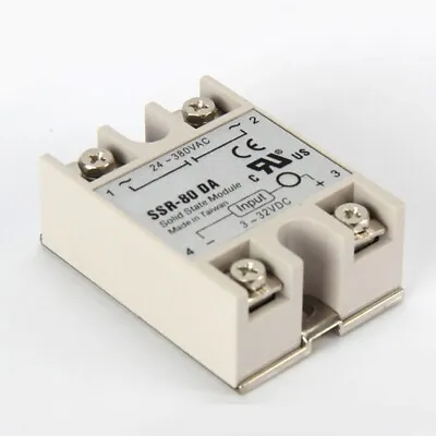 1PC For Solid State Relay Input 3-32VDC Output 24-380VAC SSR-80DA DC-AC 80A  • $9.58
