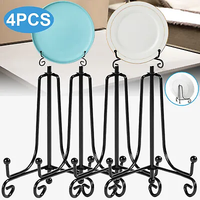 4 PCS Iron Easel Display Stand Plate Holders For Picture Art Painting Party 5in • $10.48