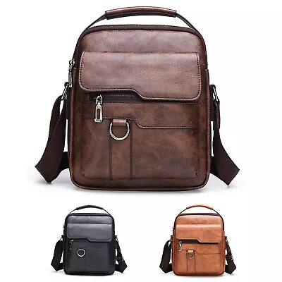 PU Leather Men Small Messanger Bag Shoulder Handbag Crossbody Satchel Briefcase • $14.85