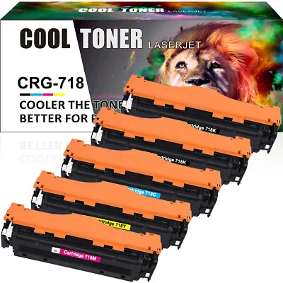 5 Toner Cartridge For Canon 718 I-SENSYS LBP7660Cdn MF728Cdw MF729Cx MF8380Cdw • £44.99