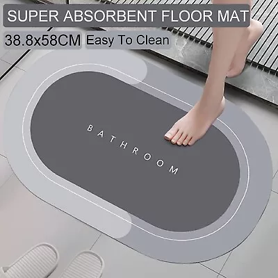 Super Absorbent Floor Mat Soft Quick-Drying Non-Slip Diatom Mud Bath Floor Mat • $14.59