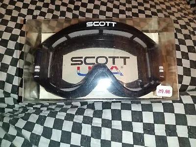 Vintage SCOTT 89 Goggles Black  mxama Motocross Helmet Visor  • $199