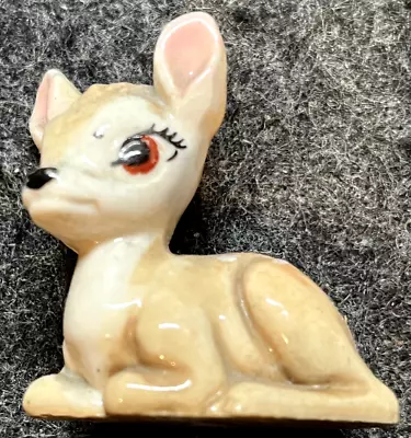 VINTAGE 1950's/60's WADE WHIMSIES BAMBI FAWN BABY DEER SMALL FIGURINE VGC • £5.99