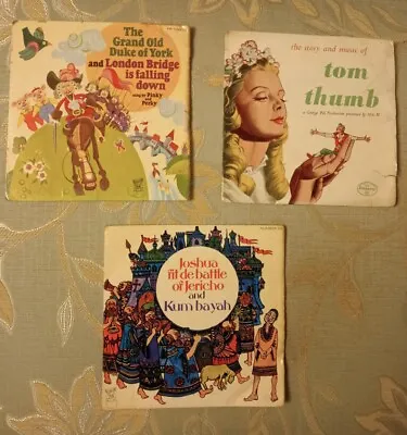 £5 • Buy Three 1960s Children's Records - Pinky And Perky, Tom Thumb, Battle Of Jericho 