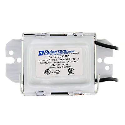 Robertson Cc1320p Magnetic Fluorescent Ballast 1-lamp F14t8 F15t8 F14t12 120v • $18.38