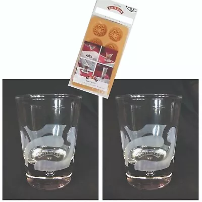 Baileys Irish Cream 2 X Bubble Base Tumbler Glasses + Silicone Ice Tray BNWT  • $39.99