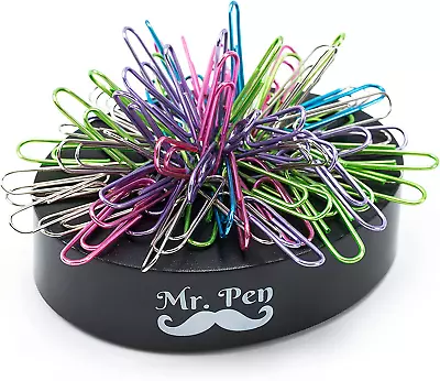 Mr Pen- Magnetic Desk Toy With Colored And Silver Paper Clips (100 Pieces) Desk • $9.24