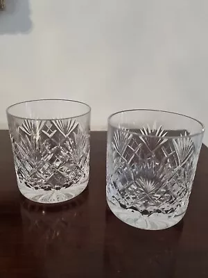 £7.50 • Buy 2 X Vintage Royal Doulton Juno Lead Crystal Whisky Glasses - 4 Pairs Available