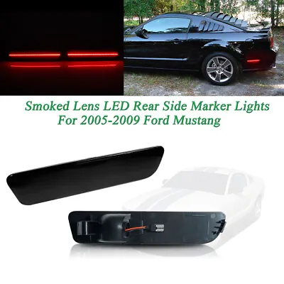 2PCS Rear Side Fender Marker Blinker Smoked Lens LED Lamp For 05-09 Ford Mustang • $19.99