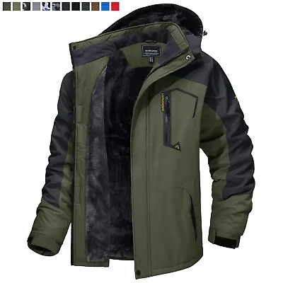 $59.98 • Buy Men's Waterproof Winter Jacket Warm Winter Coat Outdoor Ski Snow Hooded Jacket