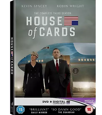 House Of Cards: The Complete Third Season DVD (2015) NEW • £2.95