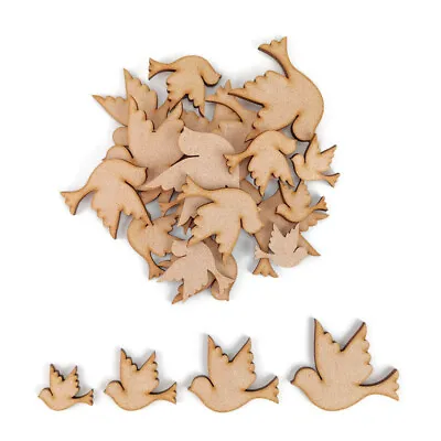 Cute Wedding Birds MDF Craft Shapes Wooden Blank Scrapbook Embellishment Pack  • £1.85