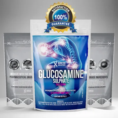 £6.99 • Buy Pure Glucosamine Sulphate 2KCL Tablets - Joint Muscle Pain Relief Pills 500mg