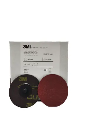 $41.95 • Buy 3M CubitronII 3inch Roloc Sanding Discs  +80Grit 25Disc Pack