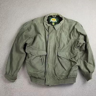 Cabela's Outdoor Gear Olive Work Jacket Large Canvas Bomber Coat Fishing Hunting • $49.88