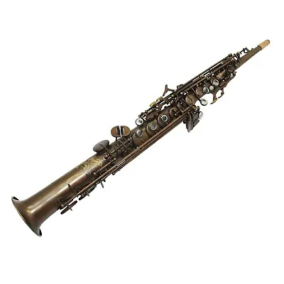 Eastern Music Pro Vintage Coffee Black One Piece Straight Soprano Saxophone  • $399