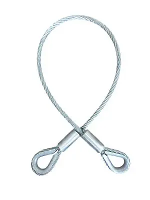 Galvanised Wire Rope Strop / Sling With Thimble Each End - Choose Size & Length • £6.50