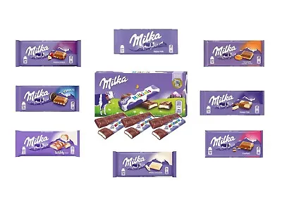 MILKA 100G Bars Mix Flavours Oreo White Chocolate Caramel Hazelnut Easter Gift  • £5.99