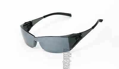 Square Shatterproof Safety Glasses Sunglasses Z87+ Silver Mirror 301 • $6.99