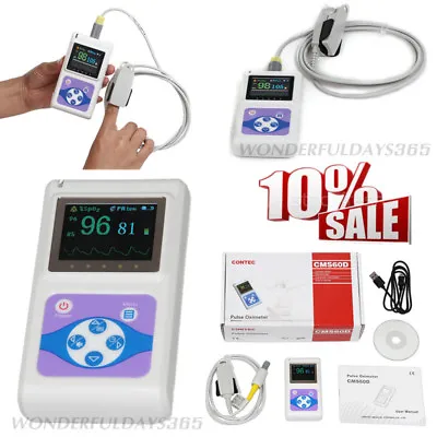 Contec Handheld Pulse Oximeter Fingertip Colour Display SpO2 PR Pulse Waveform • £94.80