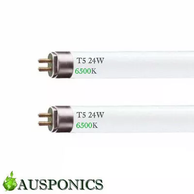 2x 24w 6500K T5 FLUORESCENT TUBES Hydroponics Grow Light For Hydro 22 & Hydro 24 • $31.01